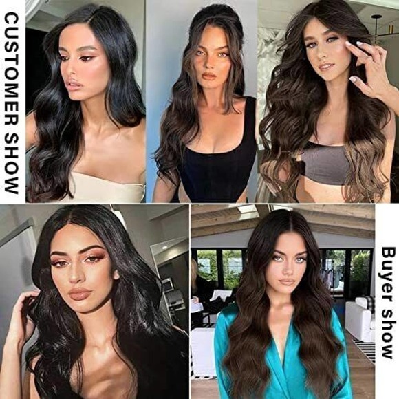 Long Wavy Clip in Hair Extensions for Women 4PCS 20\